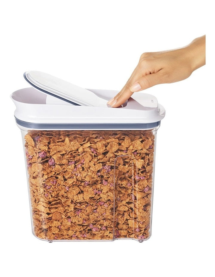 Pop Cereal Dispenser Medium in Clear/White