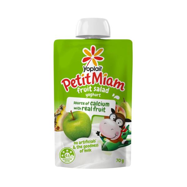 YOPLAIT PETIT MIAM KIDS YOGHURT POUCH FRUIT SALAD