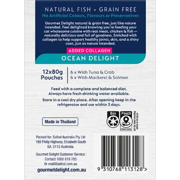 Gourmet Delight Ocean Delights Wet Cat Food 80g x 12 pack