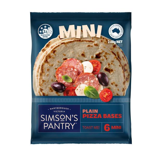 SIMSON'S PANTRY PREMIUM MINI PIZZA BASES 6PK