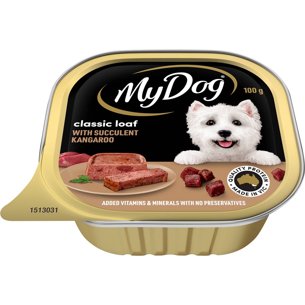 My Dog Adult Wet Dog Food Classic Loaf with Tasty Kangaroo Tray 100g