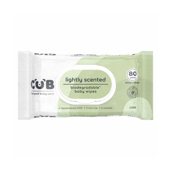 Biodegradable Lightly Scented Baby Wipes