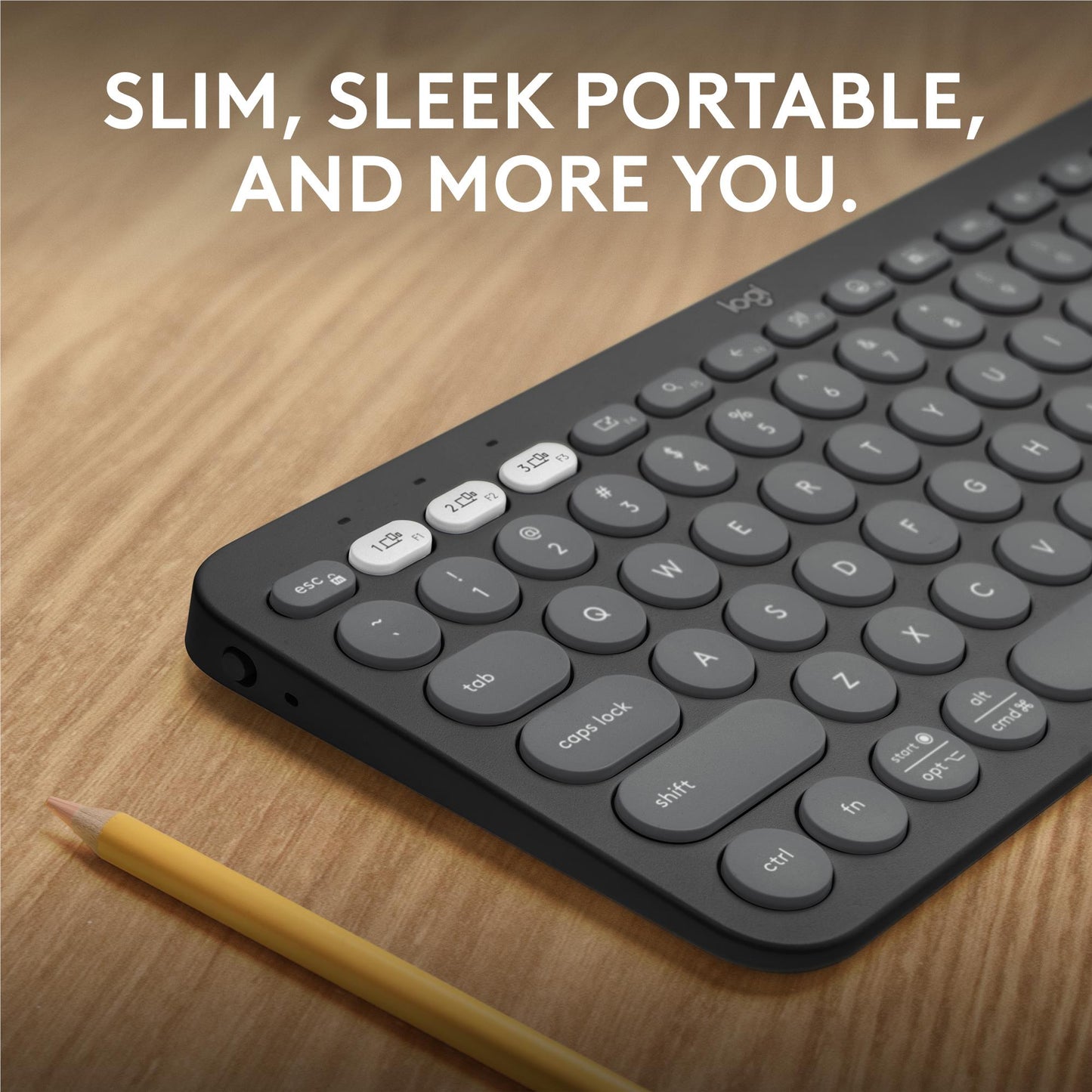 Logitech K380S Pebble Keys 2 Wireless Keyboard (Graphite)