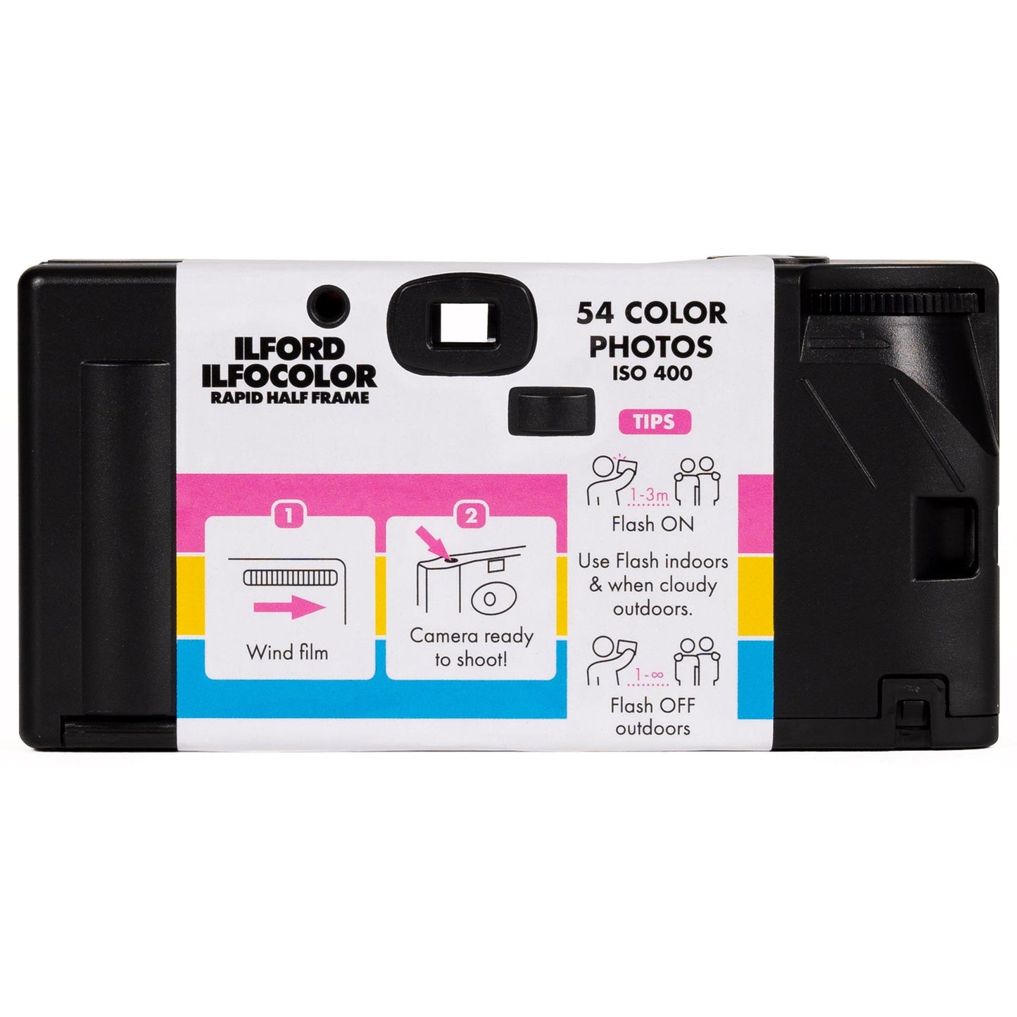 Ilford Ilfcolour Rapid Half Frame Single Use Film Camera (54 Exposures)
