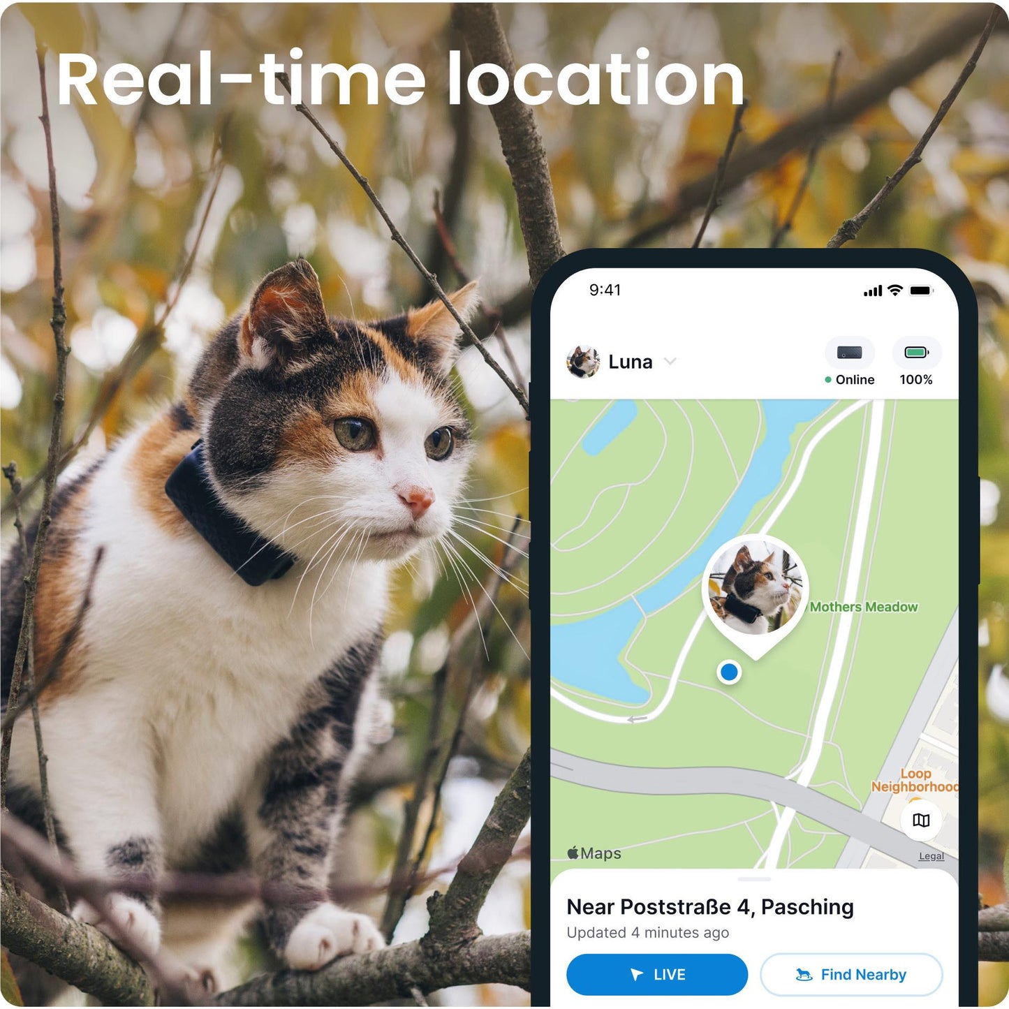Tractive Mini GPS Tracker Cat 4 (Midnight Blue)
