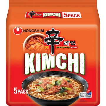Nongshim Kim Chi Noodles 5 pack
