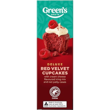 Green's Deluxe Red Velvet Cupcake Mix 410g