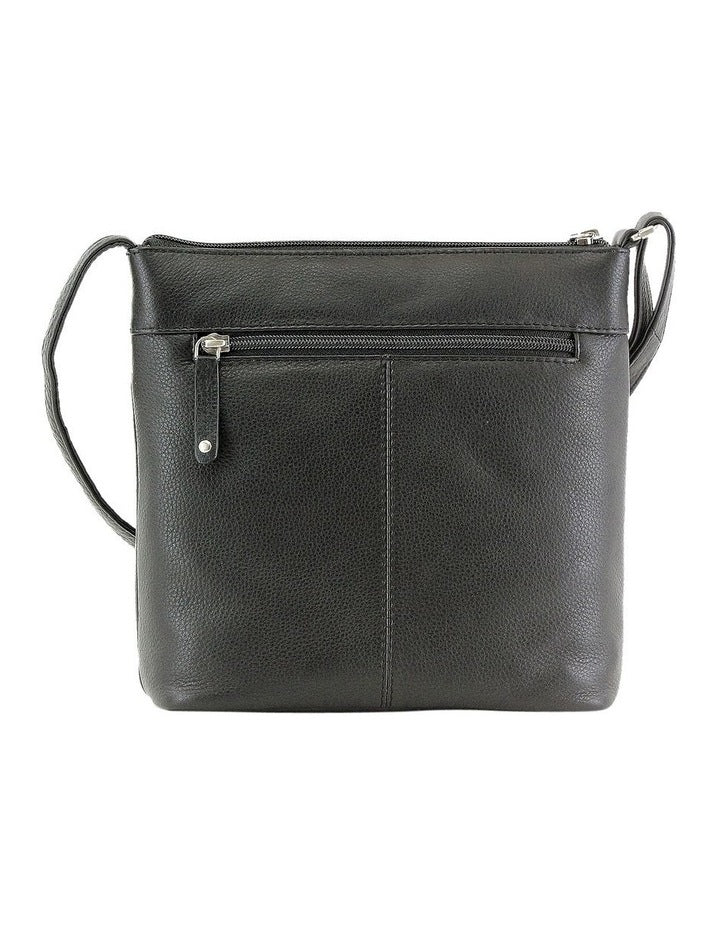 Zip Top Crossbody Bag in Nomad Black