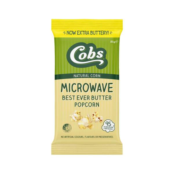 COBS MICROWAVE POPCORN 85G:BUTTER:.:85 GRAM