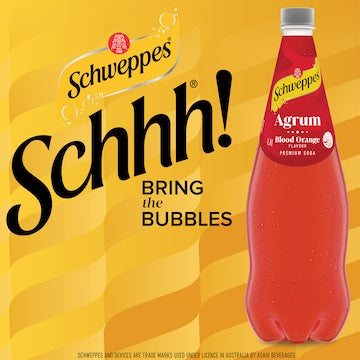 Schweppes Agrum Blood Orange Soft Drink Bottle 1.1L