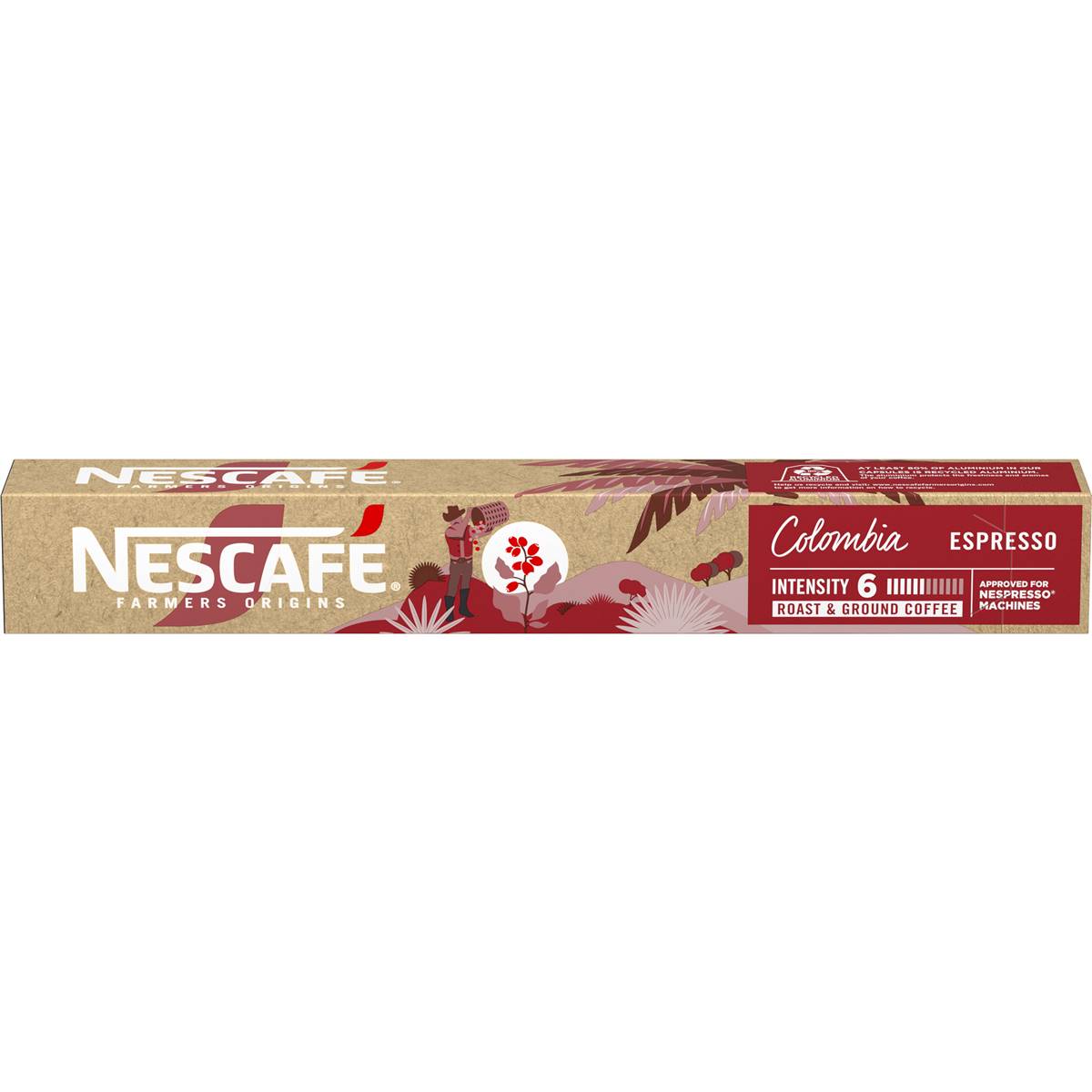 Nescafe Farmers Origin Pods Colombia Espresso Coffee Capsules 10 pack
