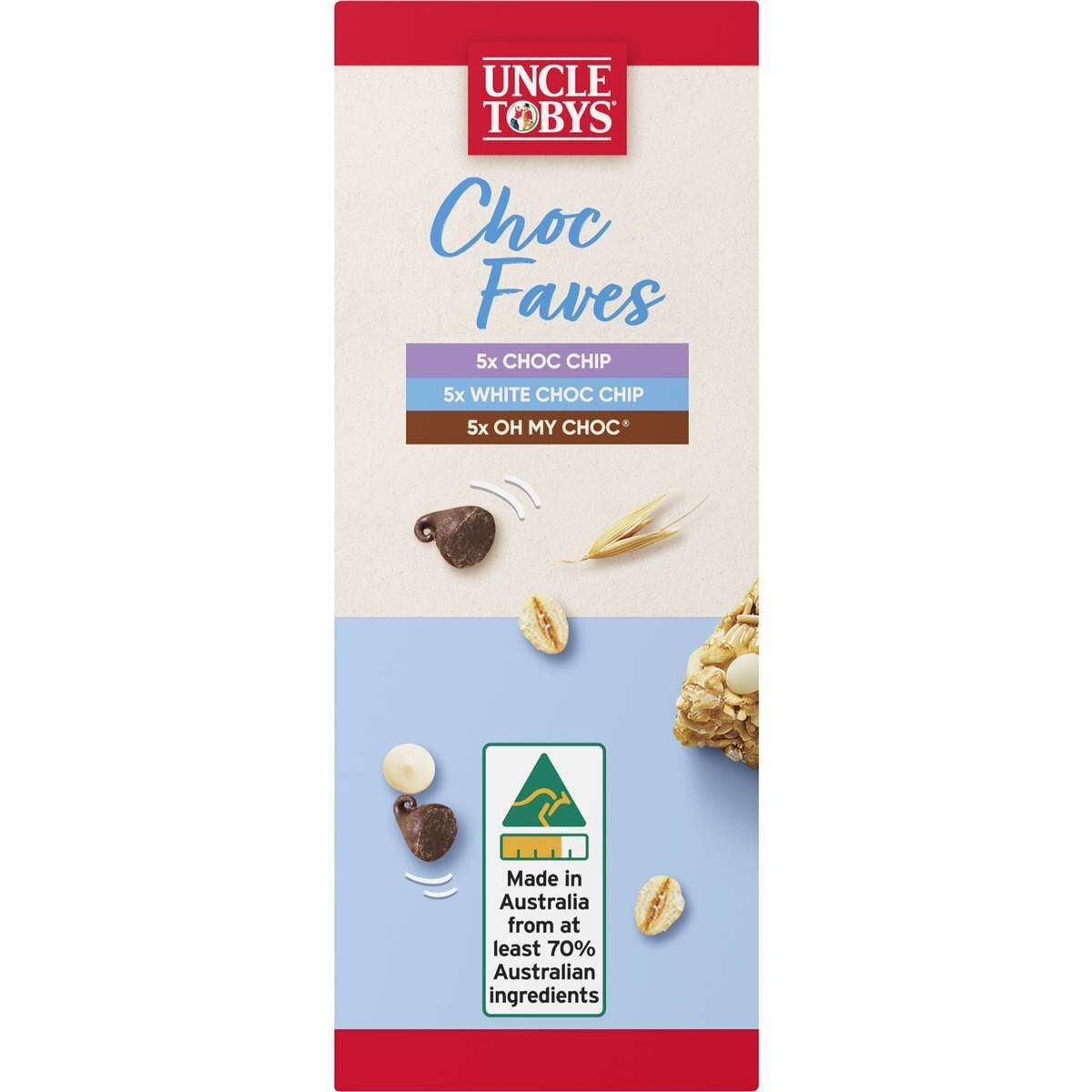 Uncle Tobys Choc Faves Muesli Bars 15 Pack