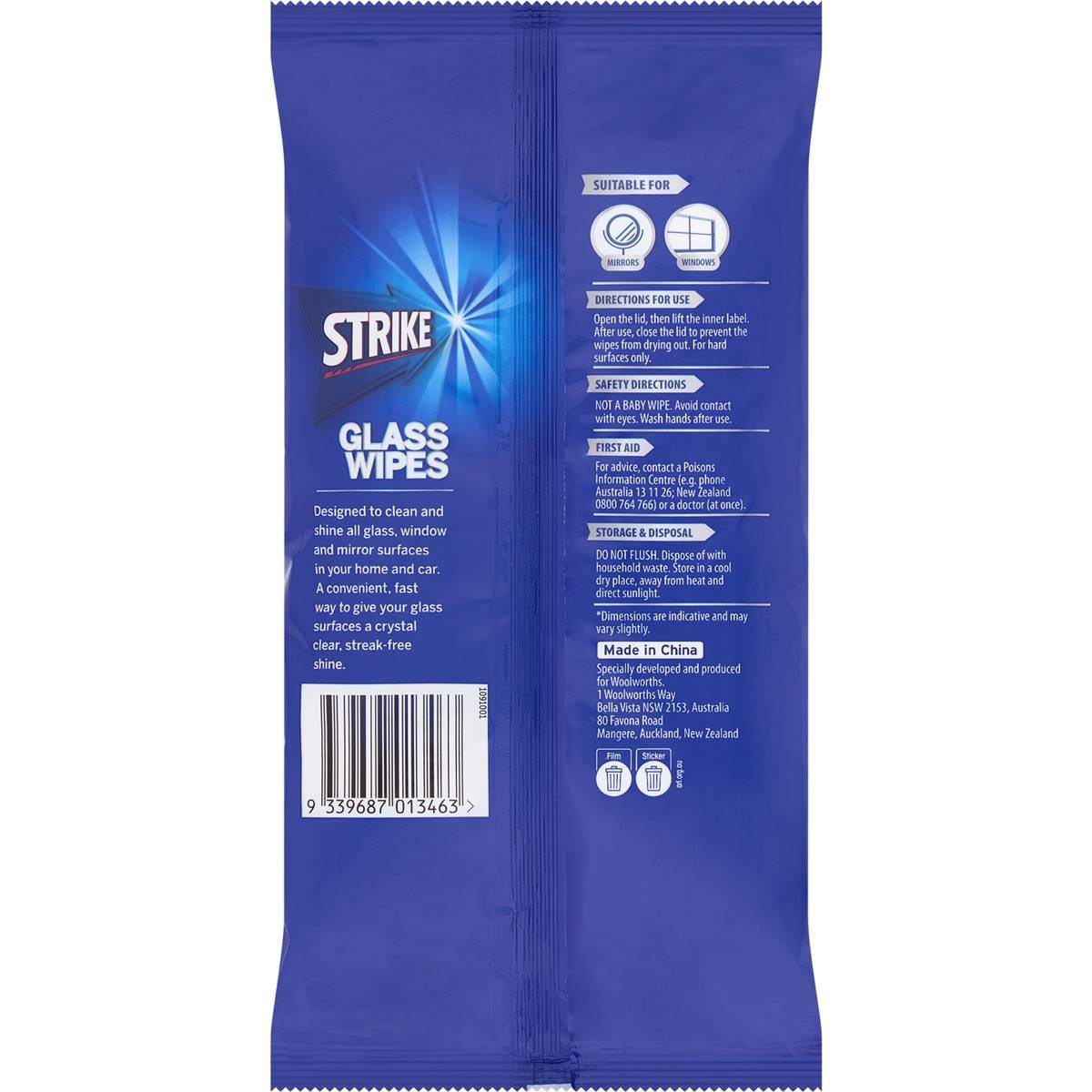 Strike Glass Wipes 50 Pack