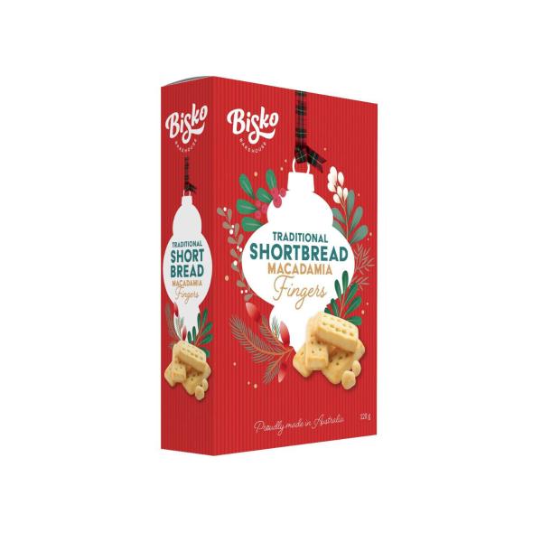 BISKO MACADAMIA SHORTBREAD FINGERS 120G