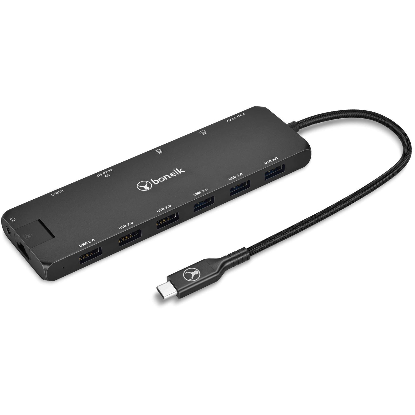 Bonelk Long-Life 14-in-1 Multiport USB-C Hub (Black)