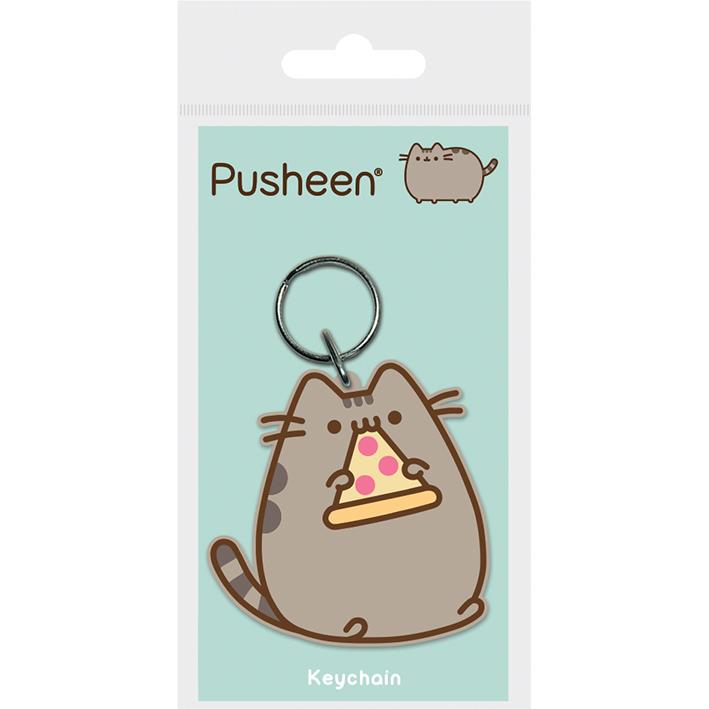Pusheen - Pizza Rubber Keyring