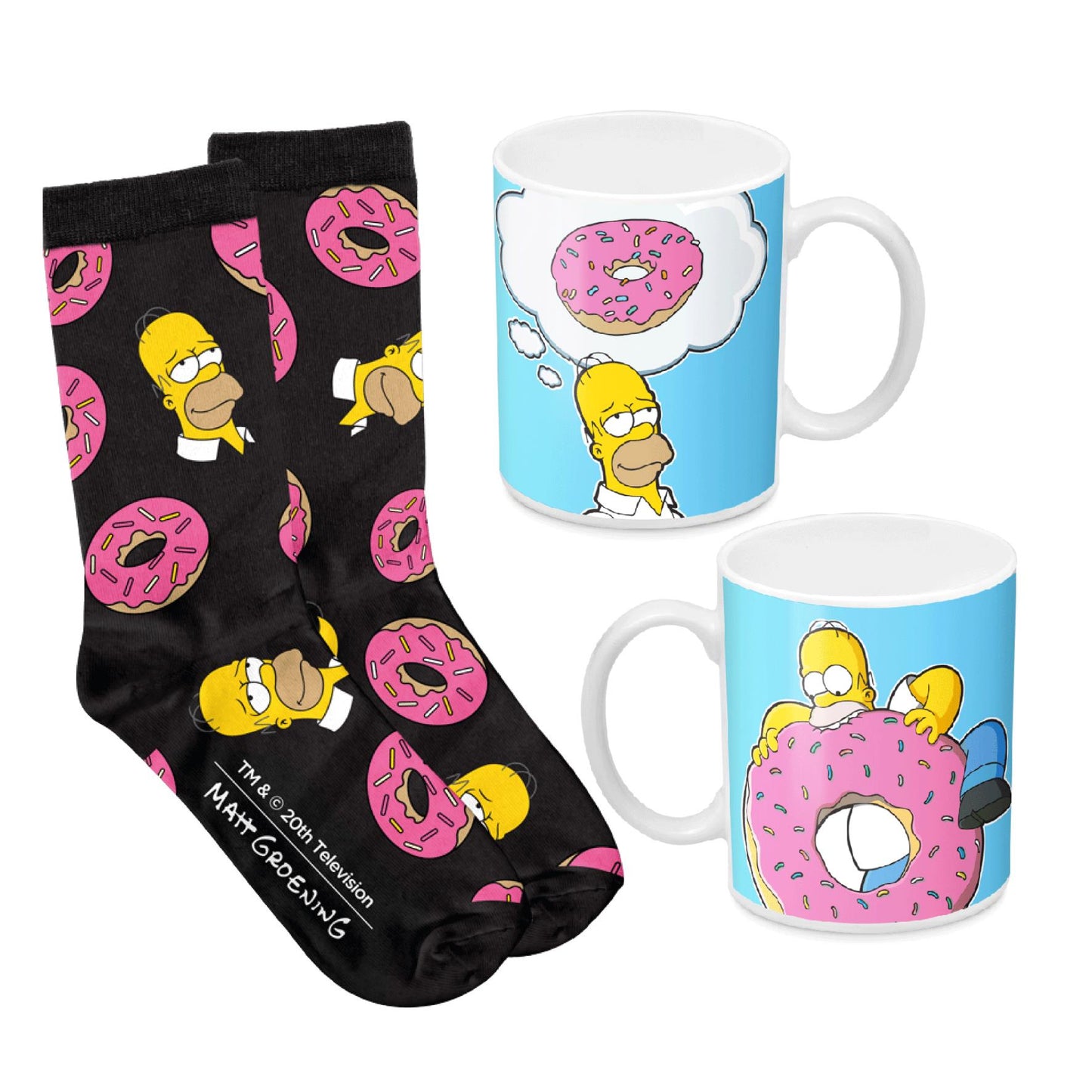 Simpsons, The - Donut Homer Mug & Sock Pack