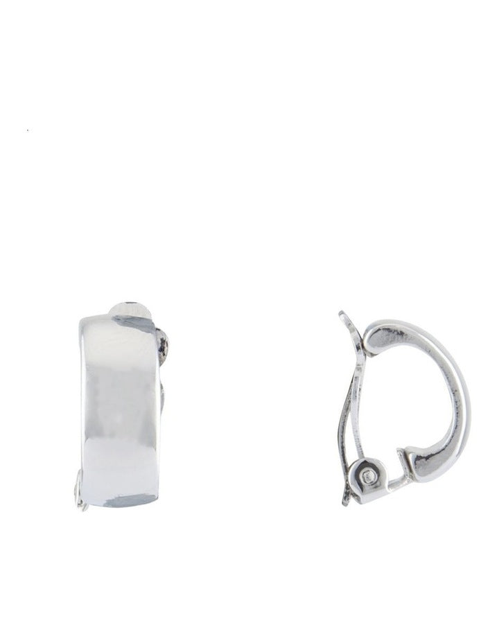 Mini Clip Silver Hoop Earrings