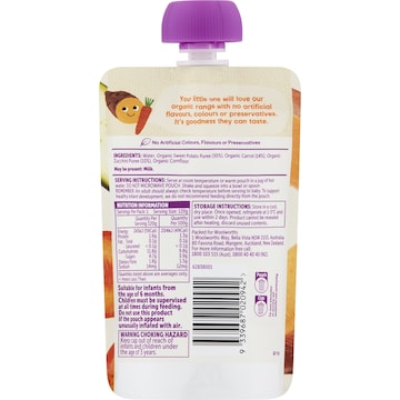 Macro Organic Baby Food Sweet Potato Carrot & Zucchini 120g