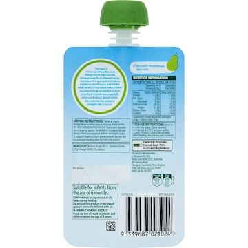 Woolworths Smiling Tums Pear Banana & Mango 120g