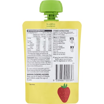 Woolworths Strawberry Flavoured Jelly In Pouch 95g
