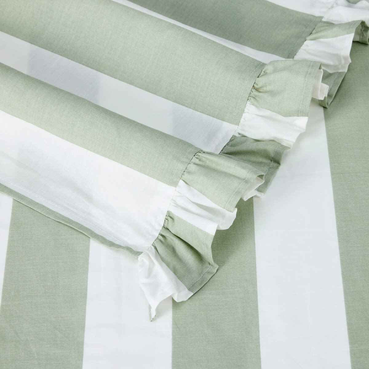 250 Thread Count Cotton Ruffle Sheet Set - Double Bed, Sage