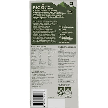 Pico No Added Sugar Vegan Chocolate Hazelnut 80g