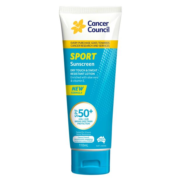 Cancer Council Sport Sunscreen Dry Touch Sweat Resistant SPF 50