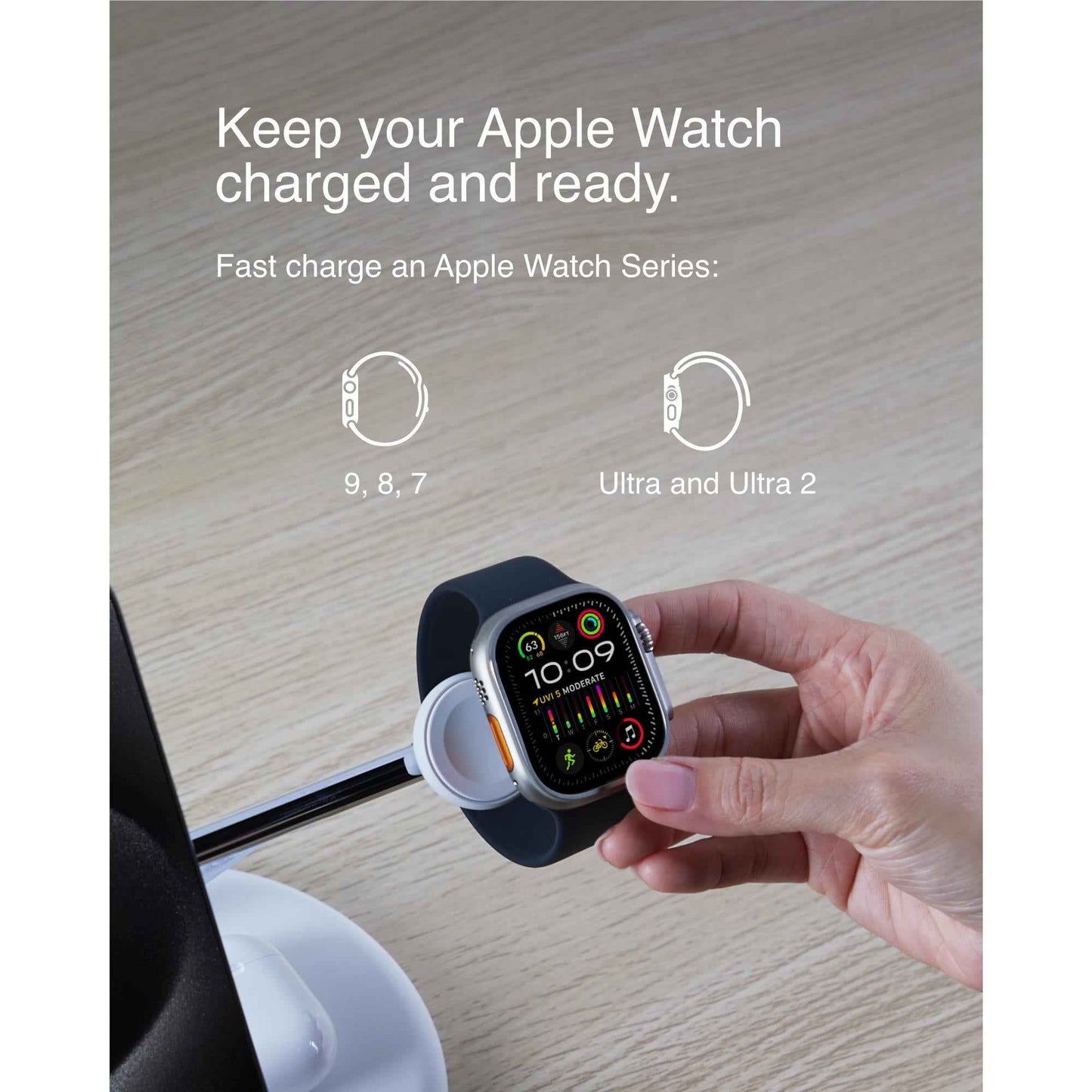 BoostCharge Pro 3-in-1 Magnetic Wireless Charging Stand with Qi2 15W (White)