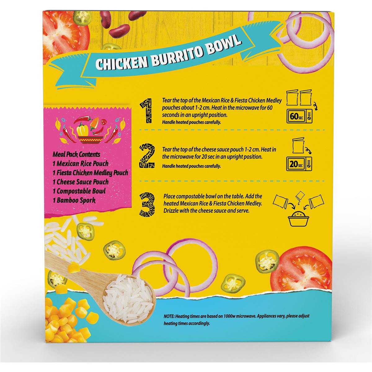 Coco Earth Chicken Burrito Bowl Ready Meal 385g