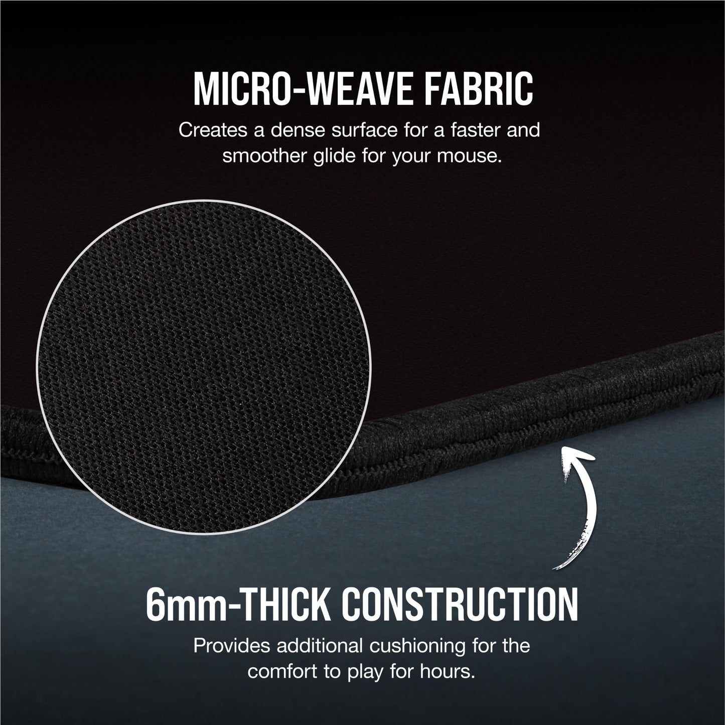 Corsair MM350 PRO Premium Spill-Proof Cloth Gaming Mouse Pad Extended XL (Black)