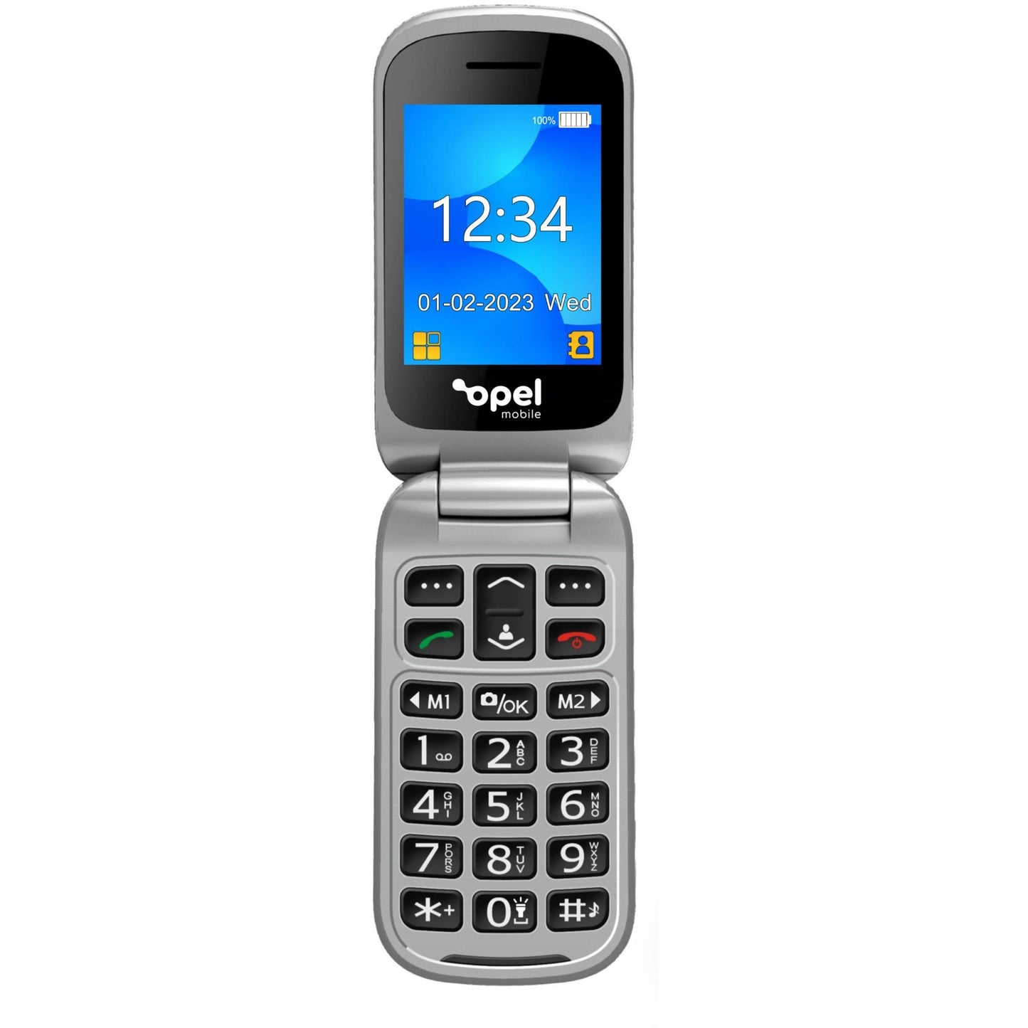Opel Mobile FlipPhone 6 4G (Black/Grey)