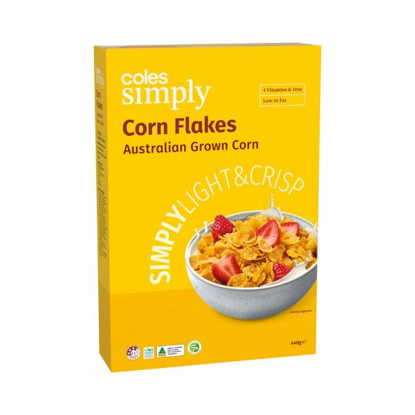 COLES SIMPLY CORN FLAKES 440G