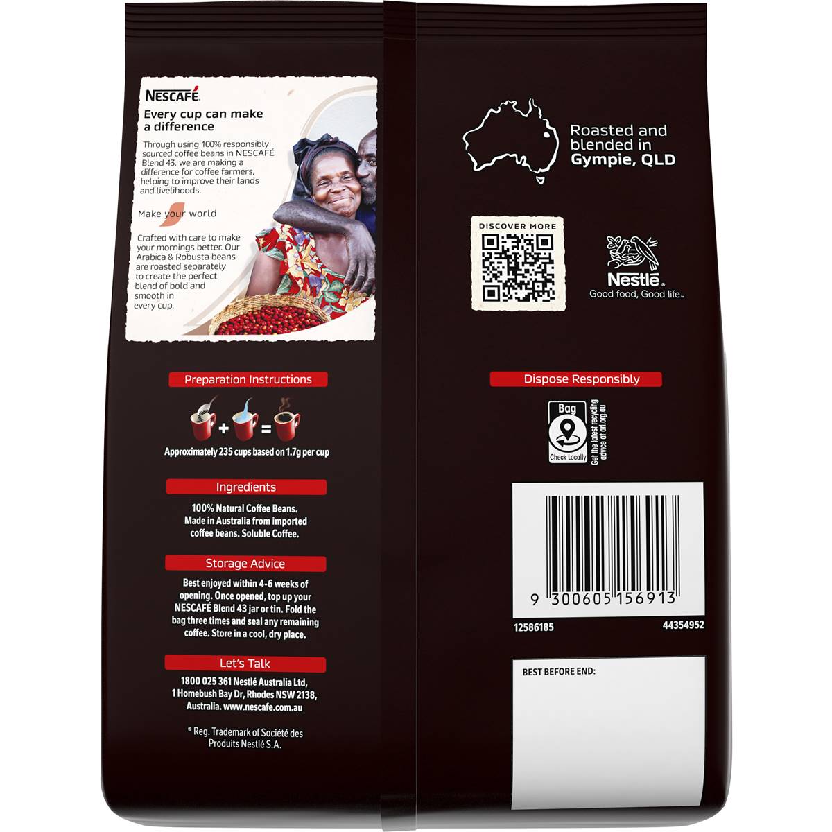 Nescafe Blend 43 Instant Coffee Refill 400g