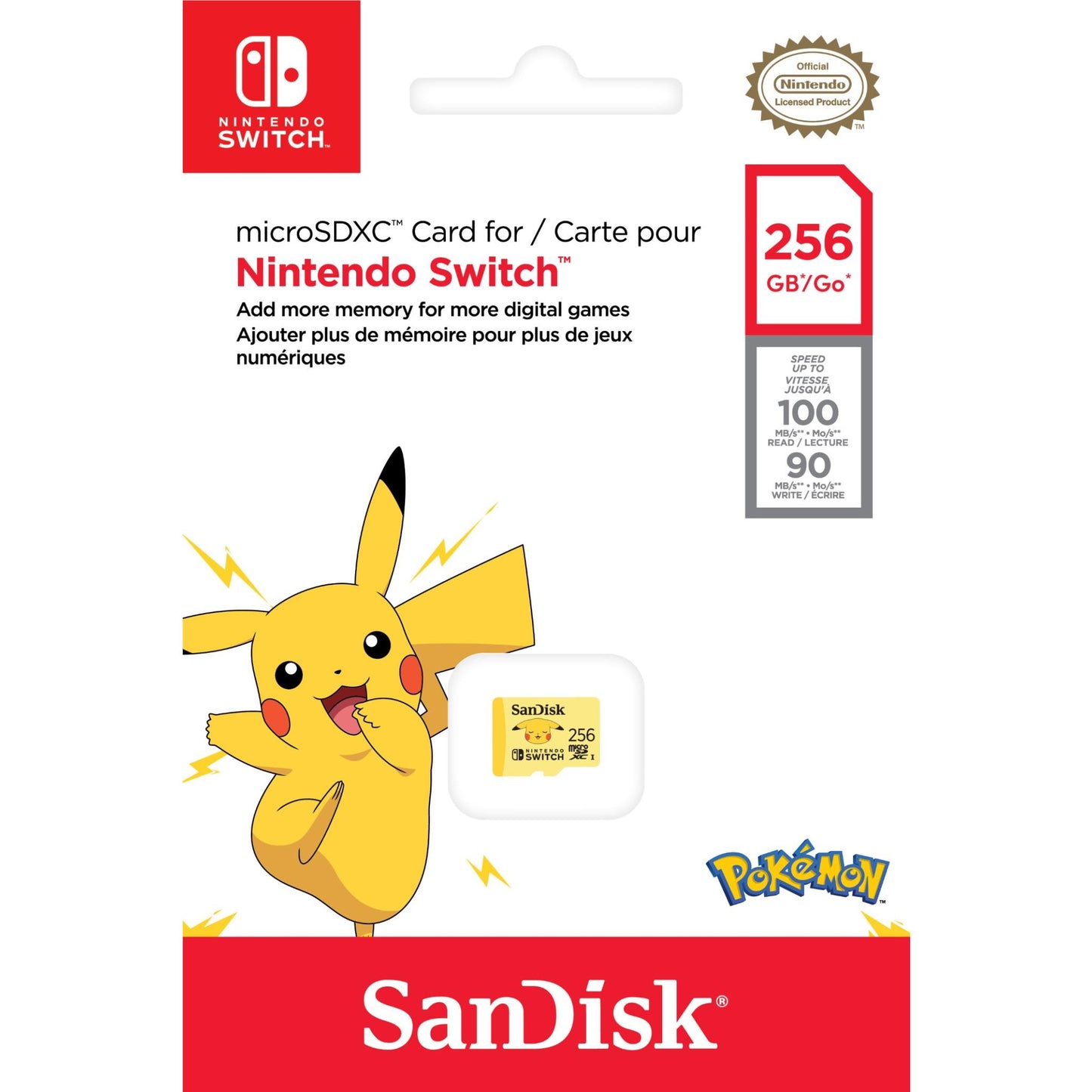 SanDisk® Pokémon™ 256GB microSD™ Card