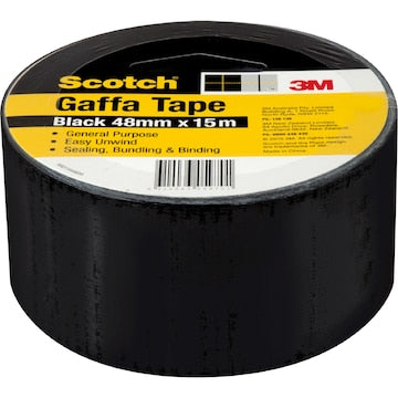 Scotch Gaffa Tape Black 48mm x 15m each