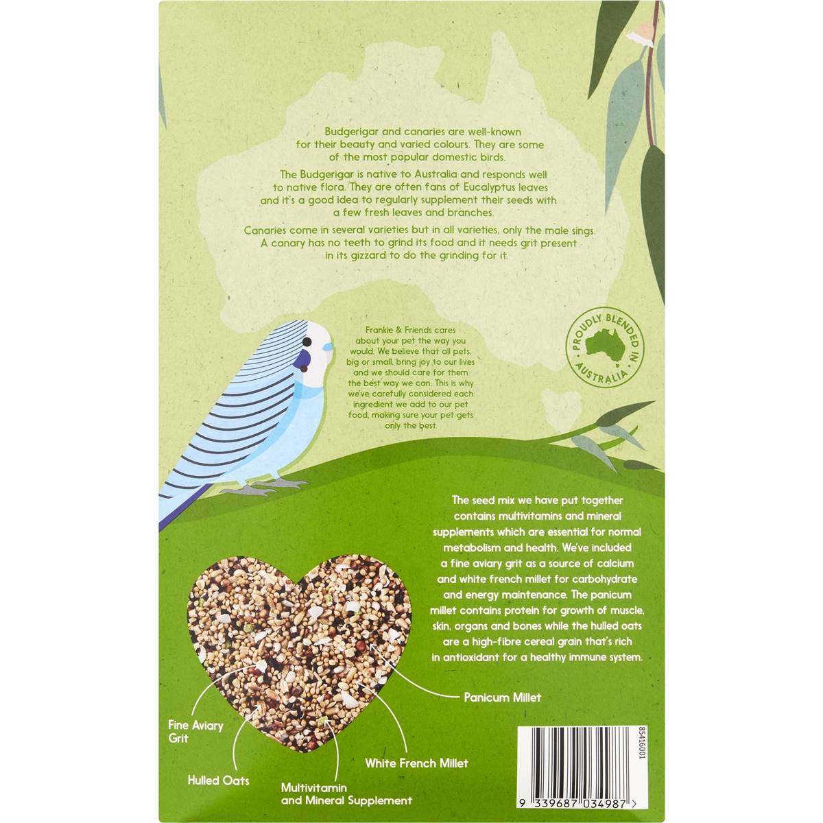 Frankie & Friends Budgie & Canary Bird Seed Mix 2kg