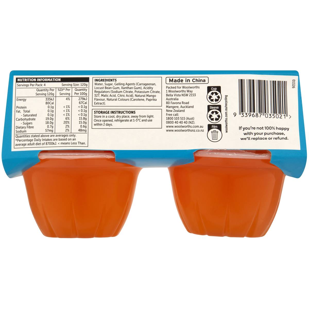 Woolworths Mango Jelly 4 Pack