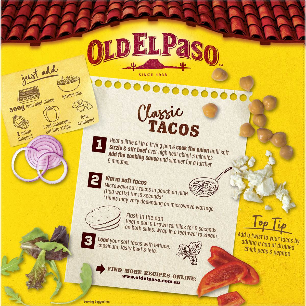 Old El Paso Gluten Free Soft Taco Kit Mexican Style 418g