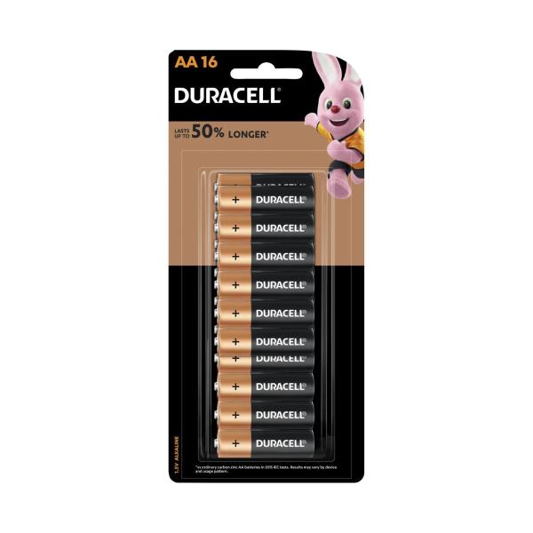 DURACELL COPPERTOP AA ALKALINE BATTERIES 16 PACK
