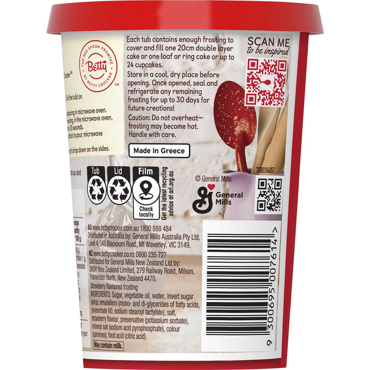 Betty Crocker Strawberry Gluten Free Frosting 400g