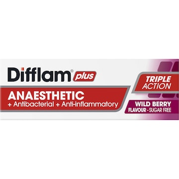 Difflam Plus Sore Throat Lozenges + Anaesthetic Berry 16 pack