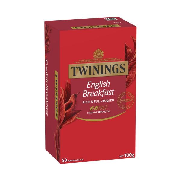 TWININGS TEA BAGS:ENGLISH BREAKFST:.:50 PACK