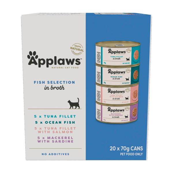 APPLAWS TIN MULTIPACK CAT FOOD FISH SELECTION 20X70G