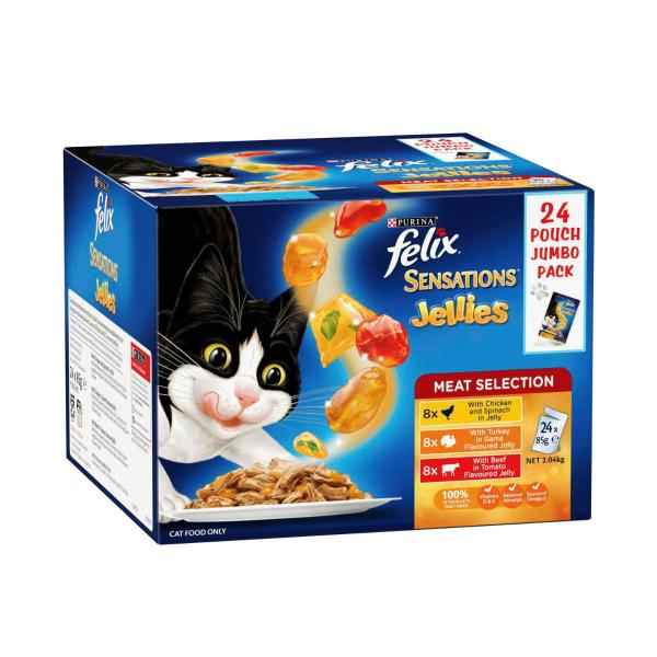Cat Food Sensations Jelly Meaty 24X85g