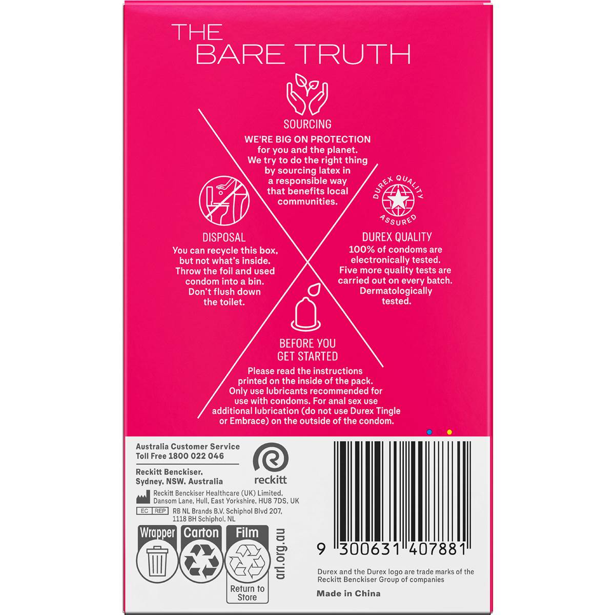 Durex Pleasure Me Ribbed & Dotted Regular Fit Condoms 30 Pack