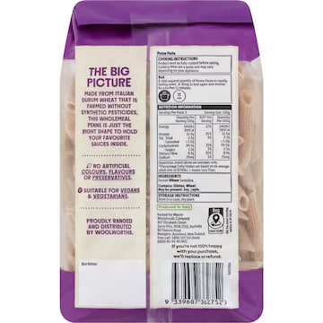 Macro Organic Wholemeal Penne 500g