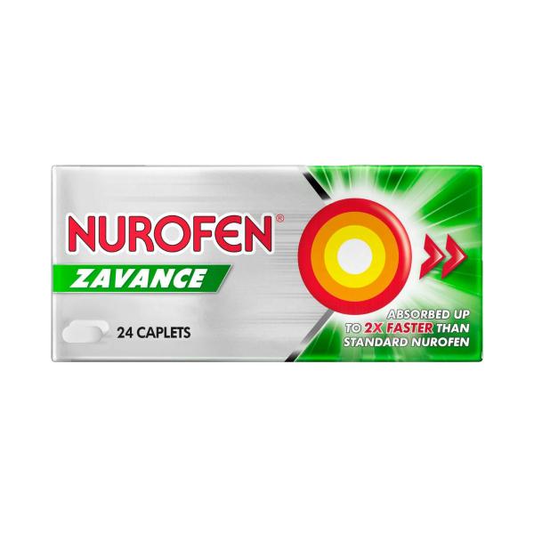 Zavance Fast Pain Relief Caplets 256mg Ibuprofen