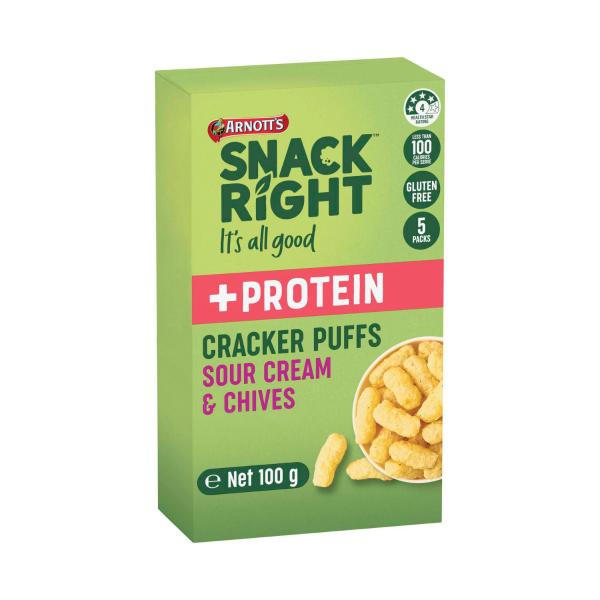 Snackright Multipack Cracker Puffs Sour Cream Chives