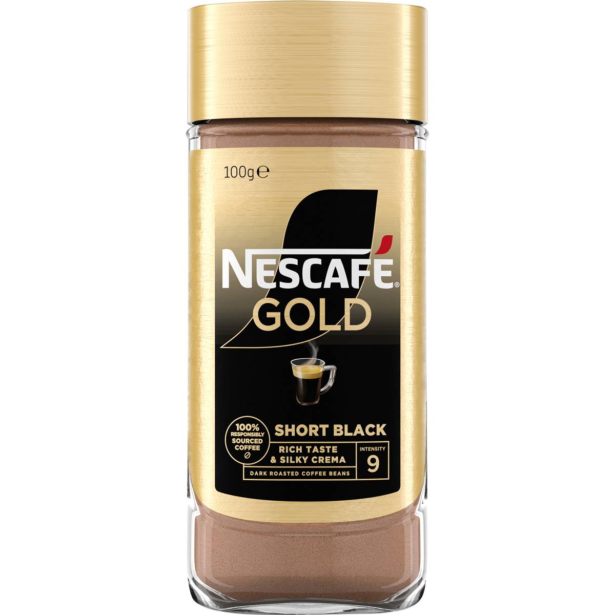 Nescafe Gold Short Black Soluble Instant Coffee 100g